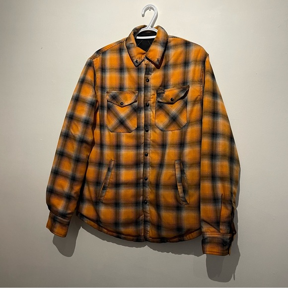 Reversible Workwear Orange Plaid Jacket - Picture 2 of 14